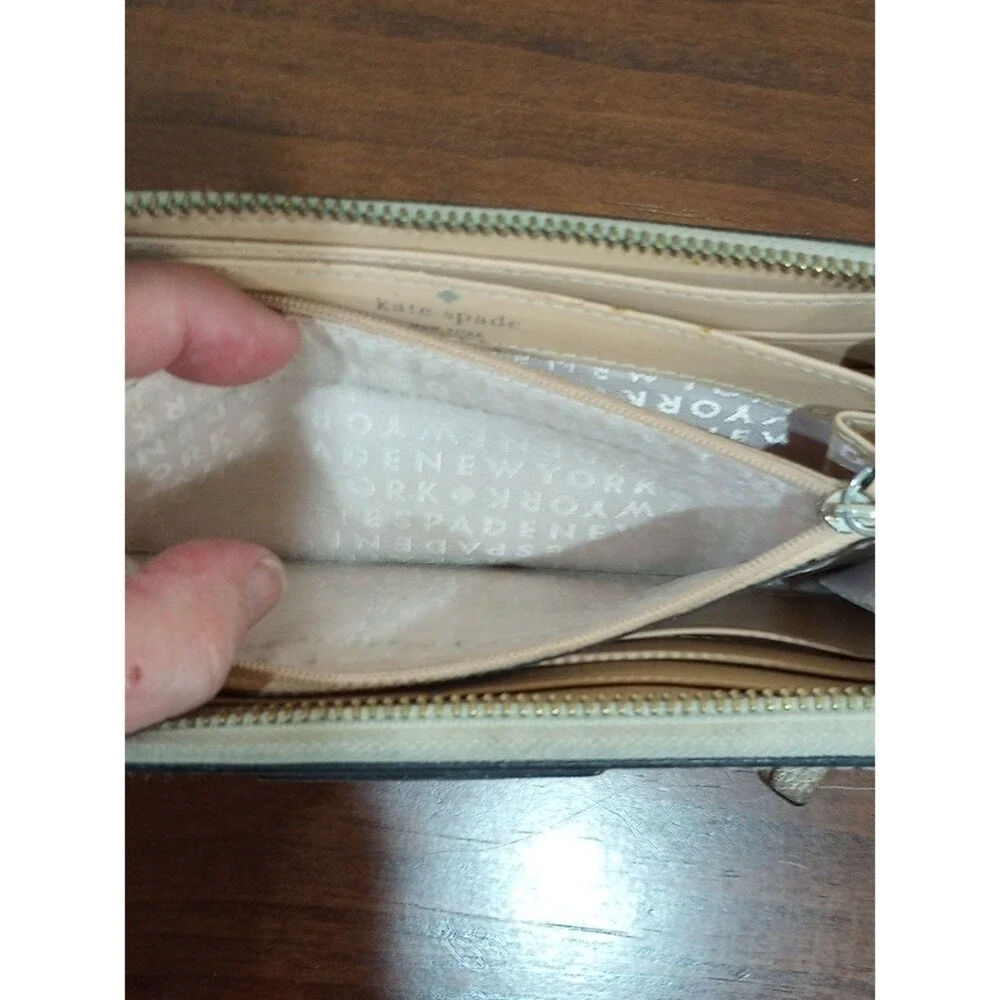 Kate Spade New York Rose Gold Wellesley Neda Metallic Leather Wallet